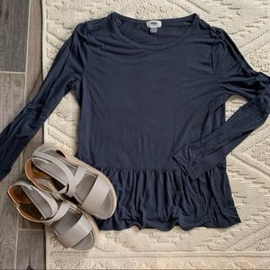 Harbor Blue Old Navy Peplum Tee